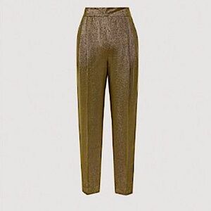 Caille Metallic Ankle Trousers Reiss
